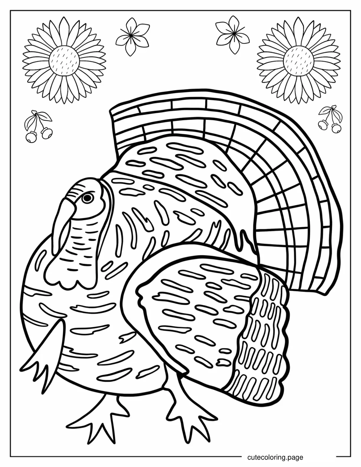 Wild Turkey Coloring Page coloring page