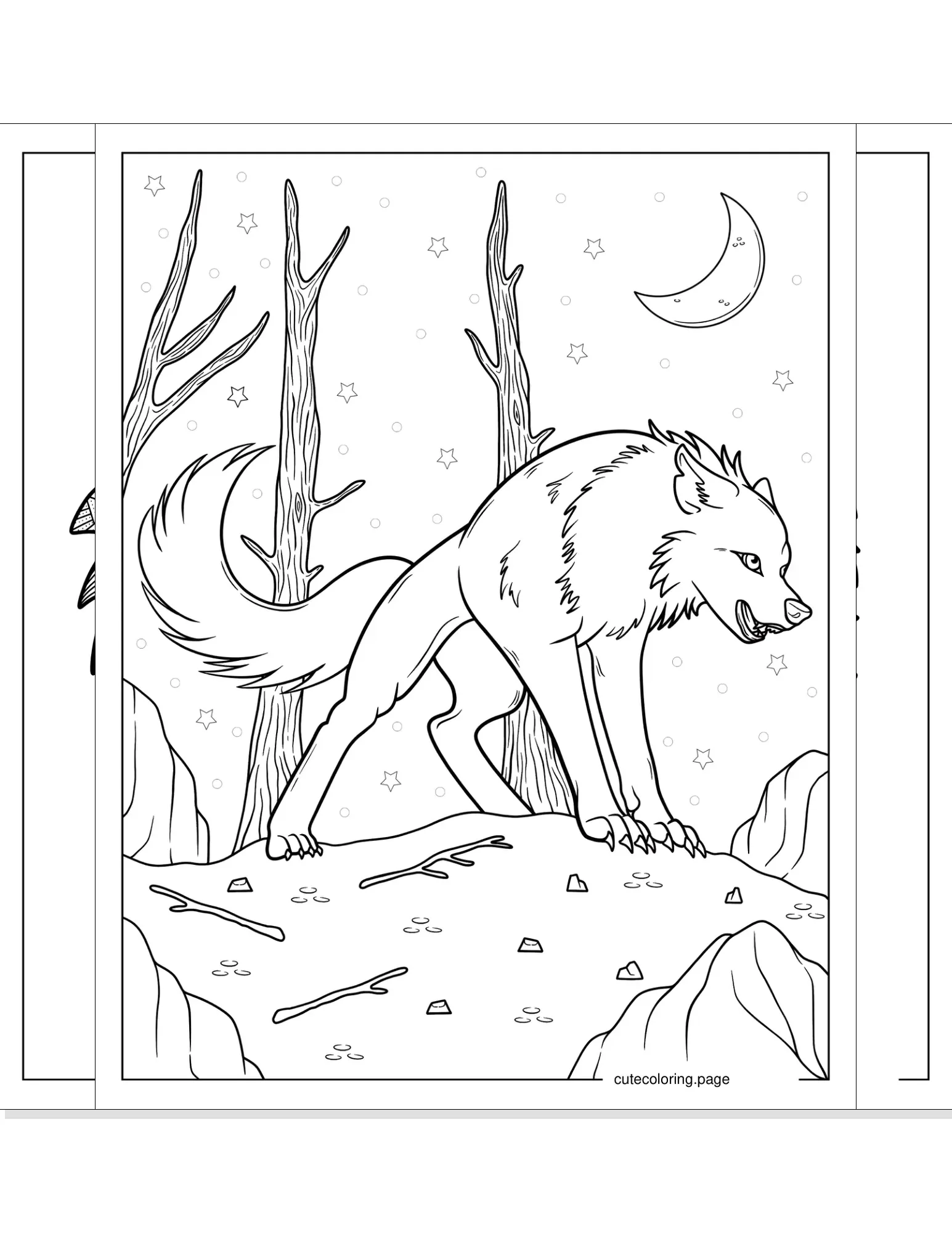 wolf coloring pages coloring page